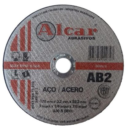 DISCO DE CORTE AB-2 ( 2 TELAS ) 178MM ( 7" ) ALCAR