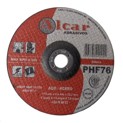 DISCO DE DESBASTE PHF76 178MM ( 7" ) ALCAR