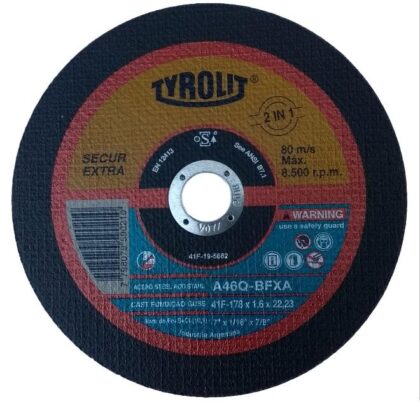 DISCO DE CORTE FINO PREMIUM SECUR EXTRA A46Q-BFXA ( 2 TELAS ) 178MM ( 7" ) TYROLIT