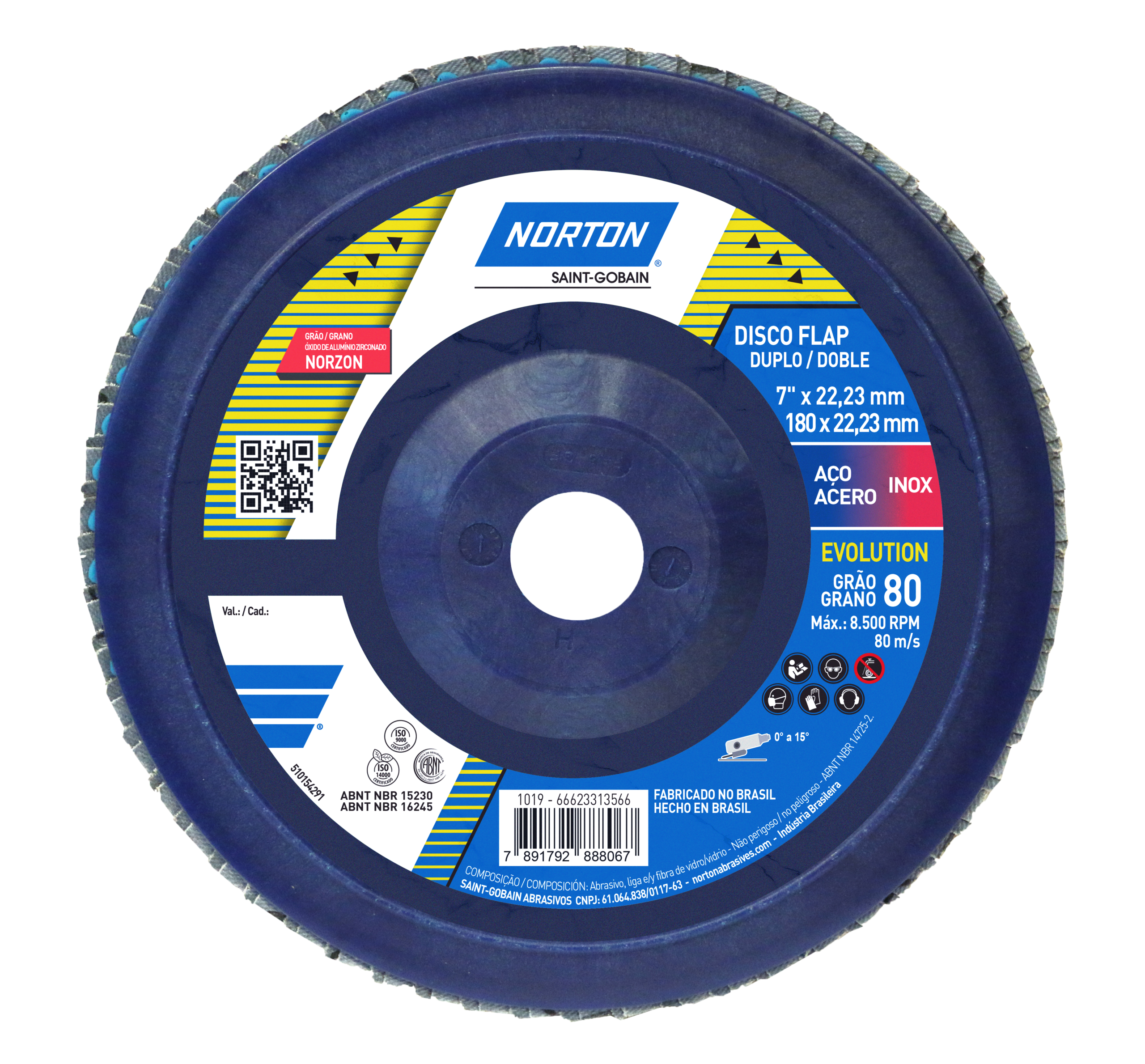 DISCO FLAP EVOLUTION R822 180MM (7") NORTON