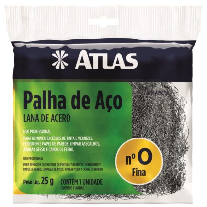PALHA DE AÇO Nº 0 FINA ATLAS