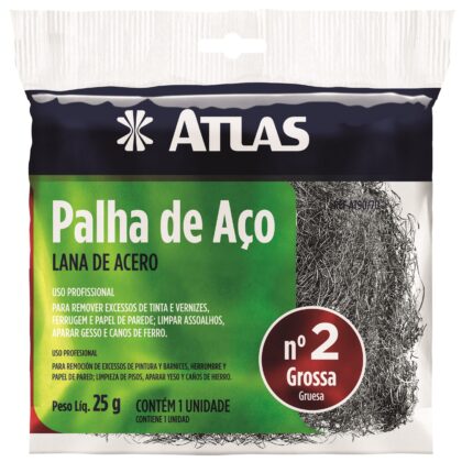 PALHA DE AÇO Nº 2 GROSSA ATLAS